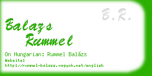 balazs rummel business card